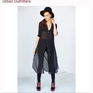 Urban Outfitters long sheer button up
